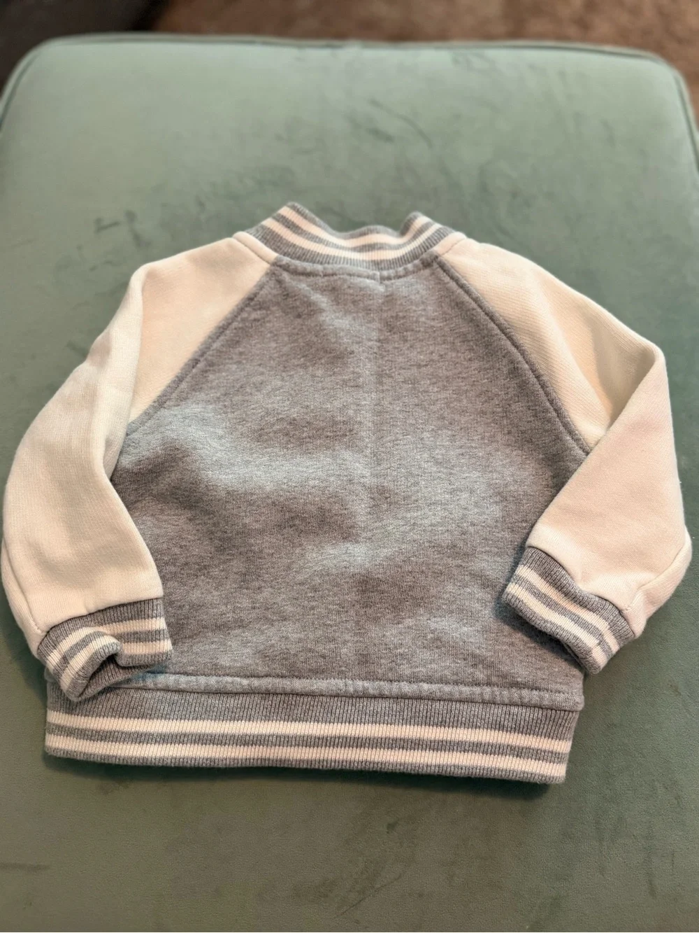 Ralph Lauren Baby Boy 2 piece Baseball Jacket and Jogger Set Grey 9 Months